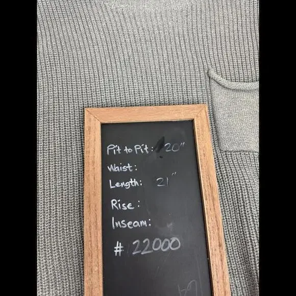 Lillusory Gray Knit Sweater with Pocket size Large - Picture 5 of 5